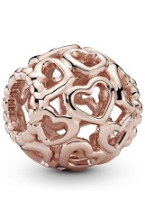 pretty rose gold open your heart Pandora charm